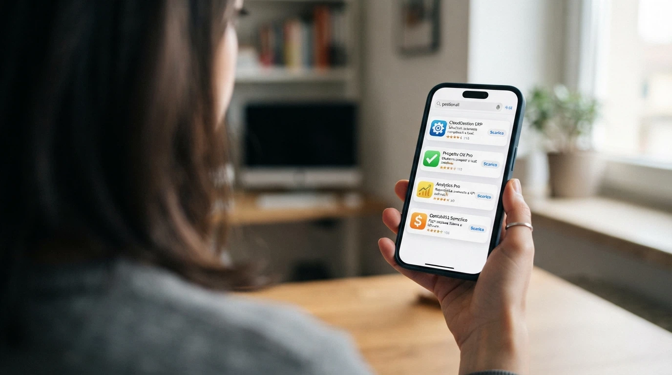 Schermata dell'App Store su iPhone con ricerca di un'app casinò, risultati visibili con valutazioni in stelle