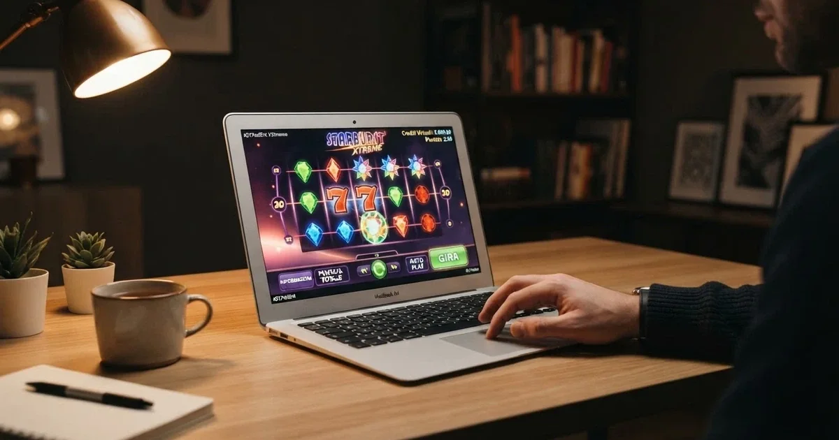 La schermata di un casinò online ADM in modalità demo con crediti virtuali, interfaccia in italiano e una slot machine attiva sul browser