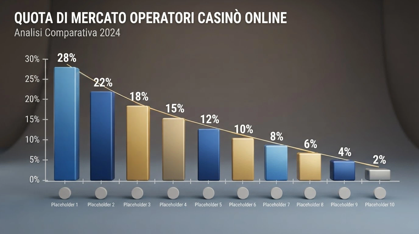 Una vista d'insieme dei loghi dei casinò ADM confrontati nella classifica, disposti in ordine di ranking