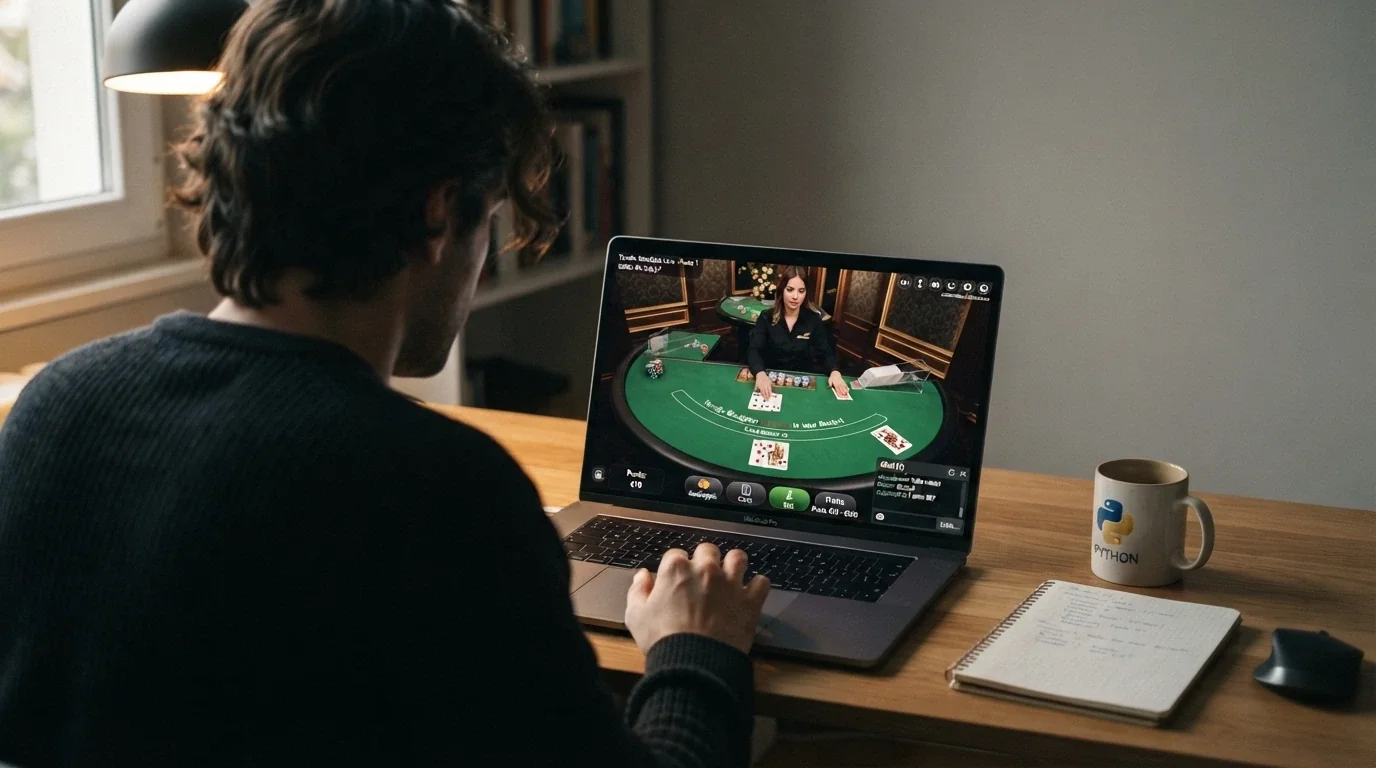 Schermata di un'interfaccia di tavolo live con le opzioni di puntata disposte sullo schermo e il riquadro della chat visibile