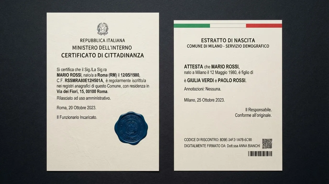 Due documenti affiancati: a sinistra una licenza di gioco internazionale con sigillo di Curaçao, a destra una concessione ADM con logo dell'Agenzia delle Dogane e dei Monopoli