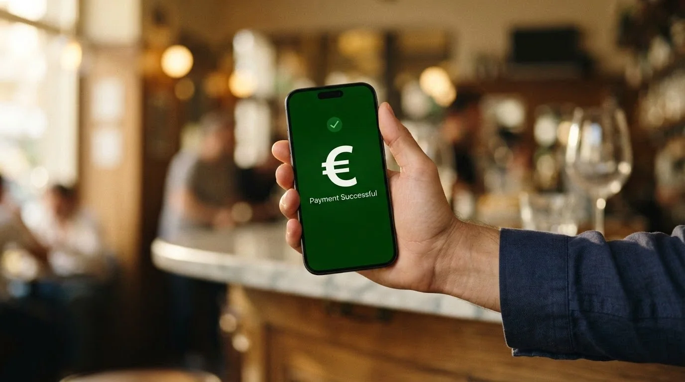 Uno smartphone con l'interfaccia di Apple Pay o Satispay accanto al logo di un casinò ADM