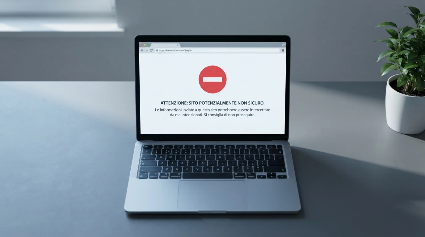 Schermata di blocco DNS applicato da un ISP italiano a un dominio di gioco senza concessione ADM