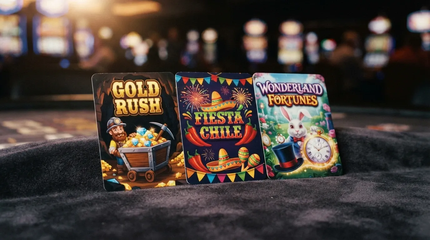 Copertine delle slot BTG Bonanza, Extra Chilli e White Rabbit affiancate su sfondo scuro